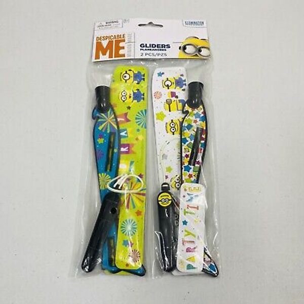 Despicable Me Gliders / Planes 8" Card Board Toy (2 Pack) Minion New/Sealed