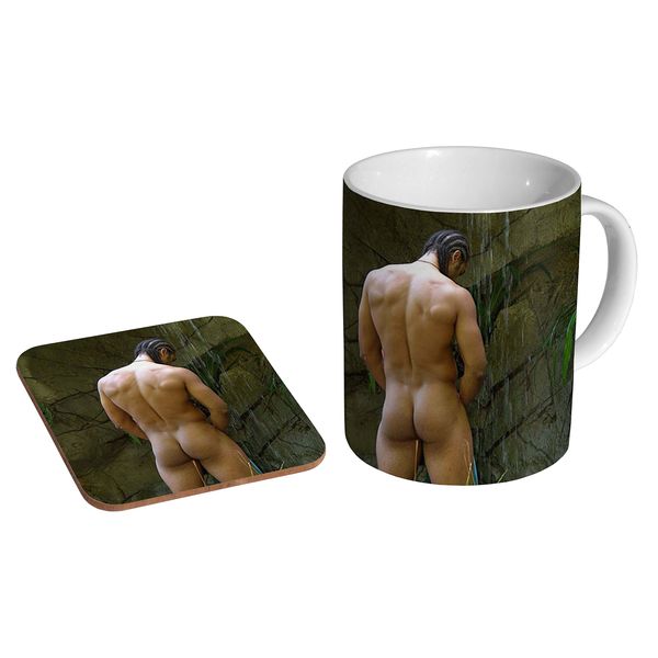 David Hay I'm A Celebrity Ceramic Coffee MUG + Coaster Gift Set