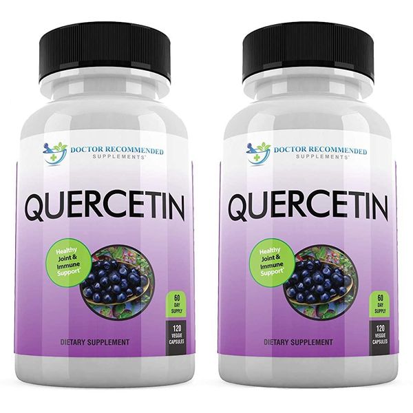 DOCTOR RECOMMENDED SUPPLEMENTS Quercetin 1000mg per serving - Vitamin Supplement (Vegan GMO Free) (2 packs of 120 vegetable capsules)