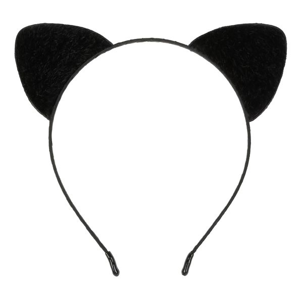 NIEBDVE Cat Ears Headband for Women Furry Black Cat Ear Hairband Cat Ear Headbands Adult Halloween Party Cosplay Cat Costume Hair Accessories for Girls Kids