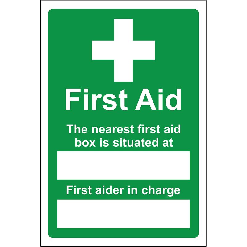 First Aid The nearest first aid box is situated at - First Aider in ...