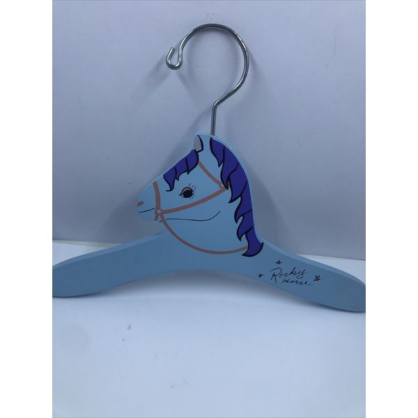 1 Children’s Wooden Clothes Hangers 1983 Pet Mates Alezander Asquine HORSE