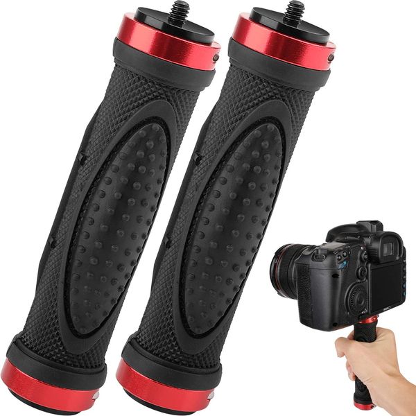 Kamera Handgriff Stabilisator DSLR Grip Kamera Video Stabilizer Kamera Hand Stick mit 1/4"-Außengewinde für Digital Videokamera Camcorder Action-Kamera LED Videolicht Smartphone 2 Stück