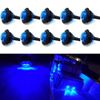 10 Pack Waterproof Marine Boat LED Lights, LED Underwater Lighting, Utility Led Interior Lights Navigation Lights Deck Courtesy Lights 12V for Yacht Boat Fishing Pontoon Sailboat Kayak (Blue)