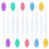 10 Pieces Lip Scrub Brush Silicone Exfoliating Colorful Lip Scrubber Double-Sided Soft Lip Brush for Lip Skin Smoothing Cleaning Lip Makeup Tools