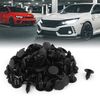 uxcell 100pcs 8mm Plastic Fastener Rivet Clips Bumper Shield Retainer Auto Body Clips