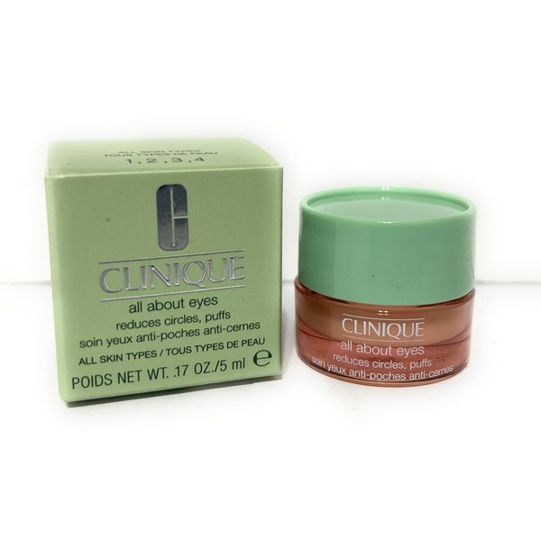 New! Clinique All About Eyes reduces circles, puffs .17oz/5 ml  New in box