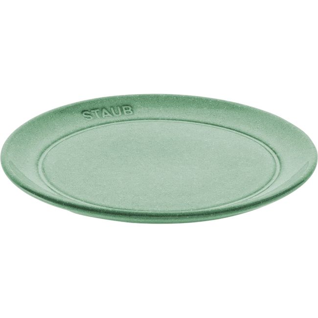 staub 40508-179 Ceramic Plate 5.9 inches (15 cm) Sage Green Plate Serving Plate, Ceramic, Pottery, Microwave Safe