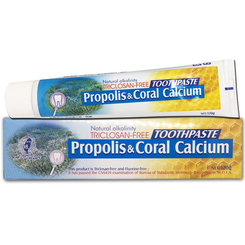 Natural Fluoride Free Propolis Toothpaste AntiPlaque Triclosan Free No