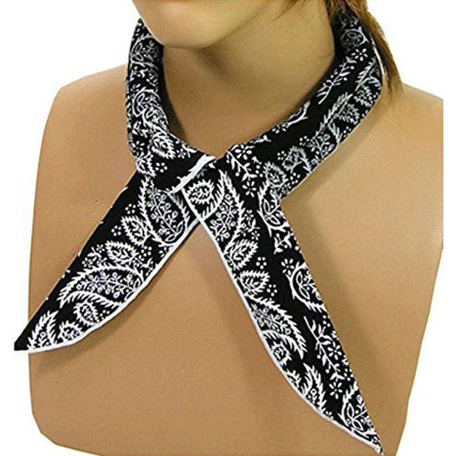 Summer Cooling Bandana Ice Scarf (47"x2.8"), Collar Neck Wrap (Wider&Longer), Neck Towel Coolers Headband for Sport, Black 5 Pcs Set