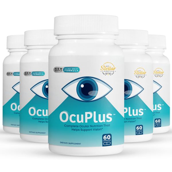 5 Pack OcuPlus, high potency antioxidant formula for eyes-60 Capsules x5