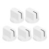 uxcell 5Pcs 6.4mm Shaft Hole Guitar Ampere Effect Pedal Knobs Pointer Control Knobs with Set Screw Porcelain White
