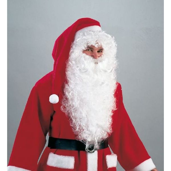 Festartikel-Müller 410.086.02 Nikolausbart Claus Santa Beard, Solid, White, Standard Size