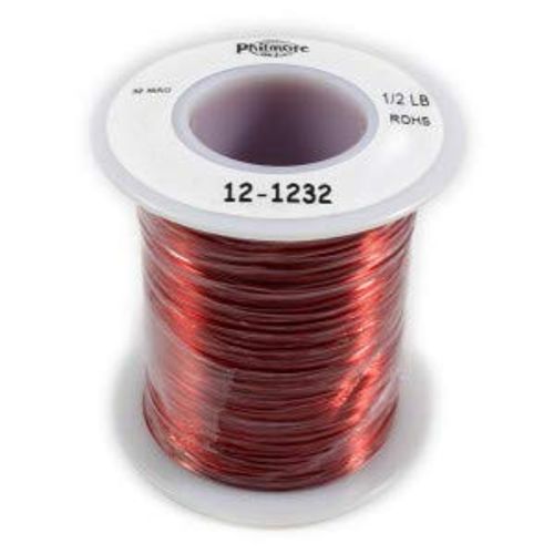 MAGNET WIRE ENAMEL 32 AWG 32 GA 1/2 LB SPOOL 2510 FT ENAMEL COPPER