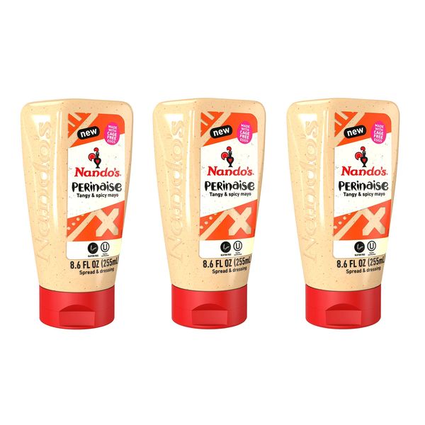 Nando's Original Spicy Mayo PERinaise - Flavored Mayonnaise Spread & Dressing - Gluten Free - 8.6 fl oz (3 Pack)