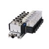 U.S. Solid 4V210-08 6 Pneumatic Solenoid Valves 2 Position 5 Way Manifold Base, DC 24V