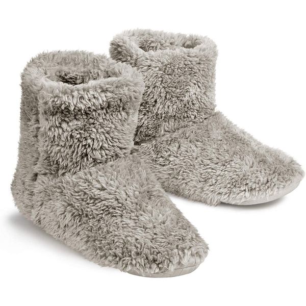 Rilobi Room Shoes, Slippers, Winter, Fluffy, Room Boots, Warm Slippers, Non-Slip, Quiet, Washable, Unisex, biege