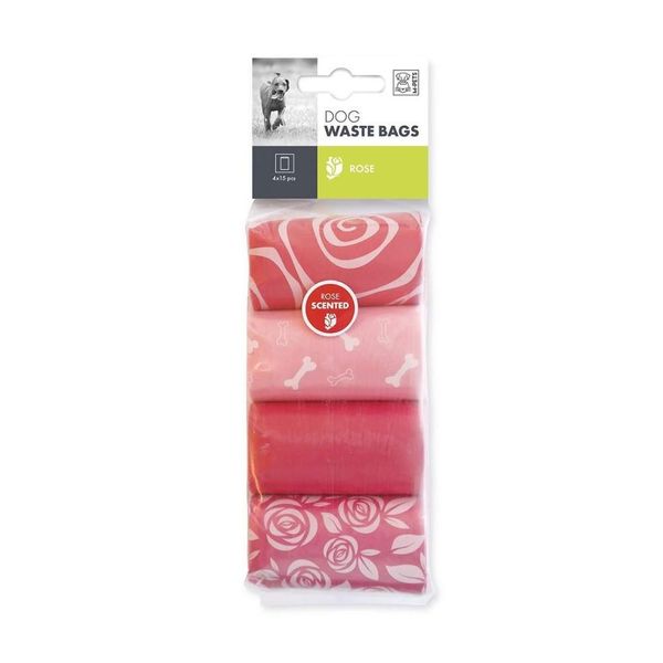 M-PETS Etiquette Bags, Rose, 60 Sheets (15 Sheets x 4 Rolls)