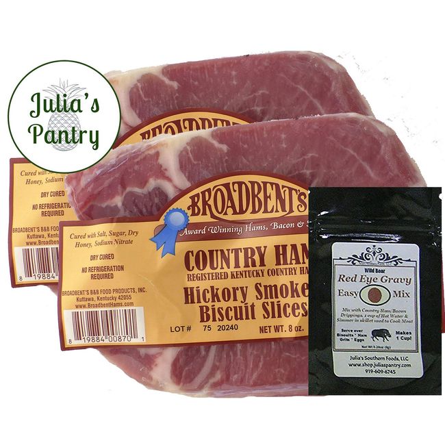 Julia's Pantry Smoked Country Ham Biscuit Slices and Red Eye Gravy Sample