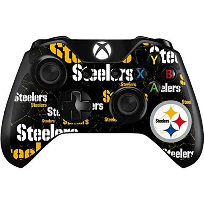 Skinit Decal Gaming Skin Compatible with Xbox One Controller - Officially Licensed NFL Pittsburgh Steelers Black Blast Design