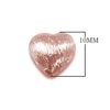 Rose Gold Overlay Heart Shape Brushed Bead BRG-235-10MM
