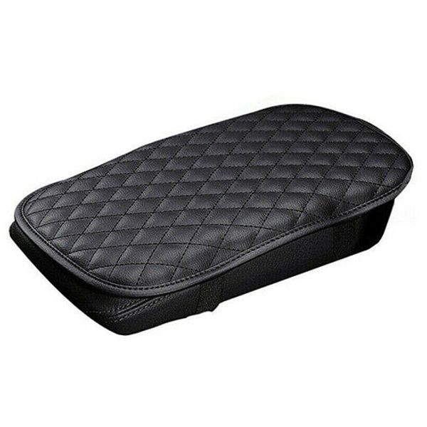 Car Armrest Pad Cover PU Leather Auto Center Console Seat Box Cover Protector Car Accessories Armrest Cushion Pad Fit For Vehicle SUV Truck Car - Black