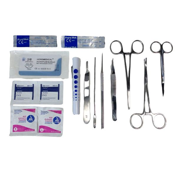 Advanced Surgical Suture Kit  First Aid Medical Travel Trauma Pack