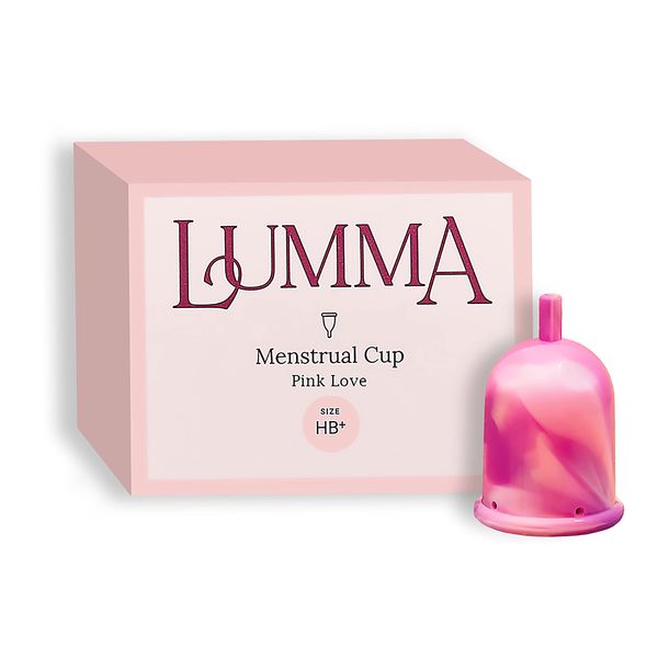 LUMMA® │ Flexible Menstrual Cups Made from Medical Grade Silicone│ Reusable Period Cup │Feminine Care │ Leak Free │ Comfortable and Very Soft │ Pink Love - M