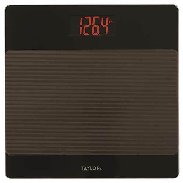 Taylor Digital Glass Bath Scale with Ribbed Mat