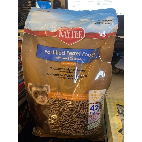 Small Pet, Kaytee Fortified Ferret Diet with Real Chicken (4 lbs)