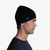 Buff Mens Beanie Midweight Merino Wool Hat, Solid Black, 6 5/8-7 3/8 EU