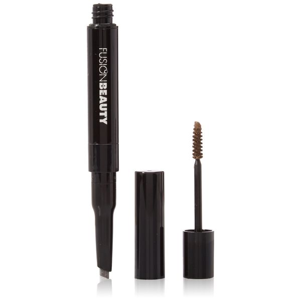 Fusion Beauty Browfusion Artist Duo Filling Pencil + Fortifying Color Gel, Dark Brown, 0.107 Ounce