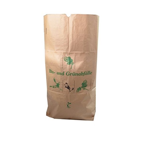 bioMat® Abfallsack aus Kraftpapier für Bio- & Grünabfälle ca. 120 Liter 25 Stück/Bündel