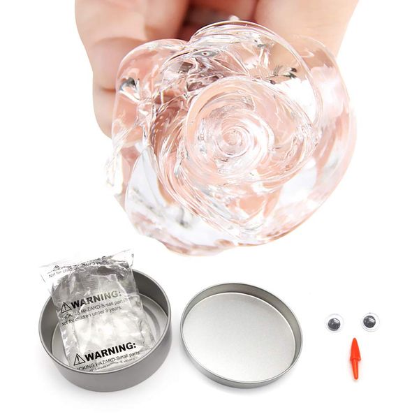 Clear Slime, Crystal Putty Stretchy Slime Toy, Slime Crunchy, Soft Crystal Slime, Decompression Putty, Transparent Crystal Stress Reliever Putty Toy, for Teens and Adults, Non-Toxic (Clear)