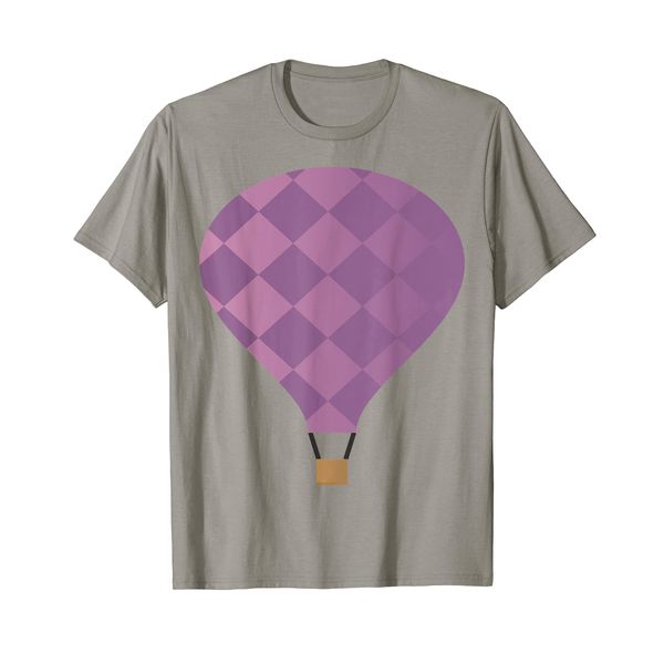 Purple Argyle Hot Air Balloon T-Shirt