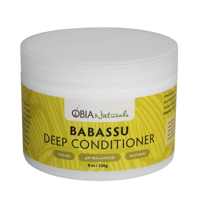 OBIA Naturals Babassu Oil Deep Conditioner - Moisturizing Protein-Free - Repairs Dry Hair, Damaged Hair, Textured Hair, Curly Hair, Natural Hair, Sulfate-Free, Vegan