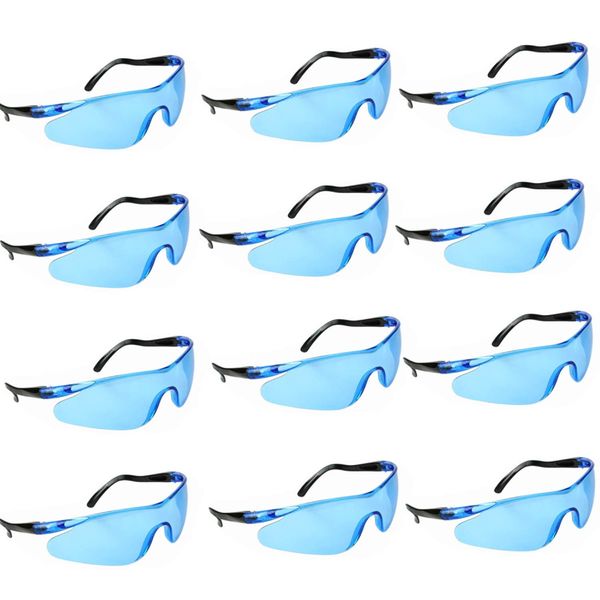 YAAVAAW Safety Glasses-12 Pack Safety Protective Glasses,Safety Goggles Eyewear Eyeglasses for Eye Protection-Great Goggles for Kids Nerf Gun Battles & Laboratory Work Safety Glasses