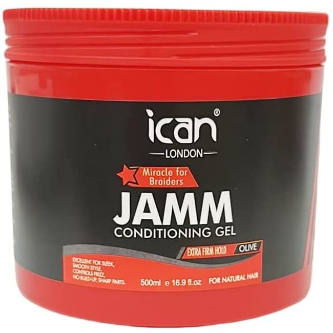 ican london Jamm Conditioning Gel Extra Firm Hold With Olive Oil 500m