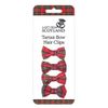 Red Tartan Bow hair Clips