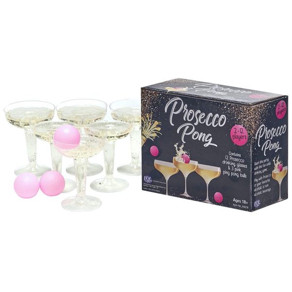 2-12 Player Fun Prosecco Party Adult Fun Ping Pong Skill Drinking Game.