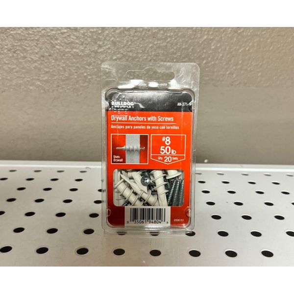 Bulldog #8 Drywall Anchors With Screws 50lb Load