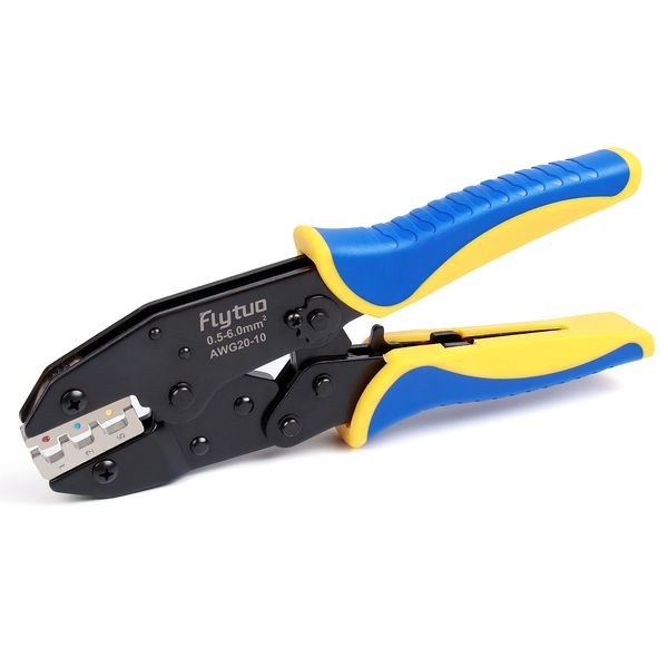 Flytuo Crimping Tool for Heat Shrink Connectors - Professional Wire Crimper - Wire Crimp Tool for Electrical and Automotive Use - Reliable Connections