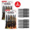 Granitestone NutriBlade 6 Piece Black Steak Knives with Easy Grip Handle 2-Pack