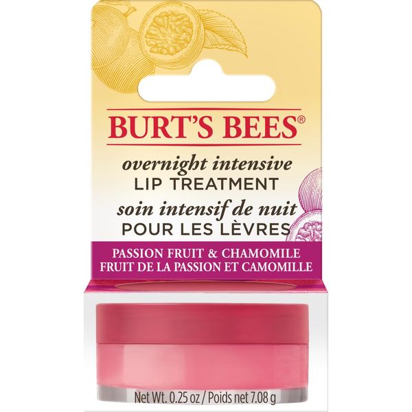 Burt's Bees Nourishing Passion Fruit & Chamomile Lip Mask, Intense Lip Repair with Ceramides & Ultra-Conditioning Oils, 7.08g