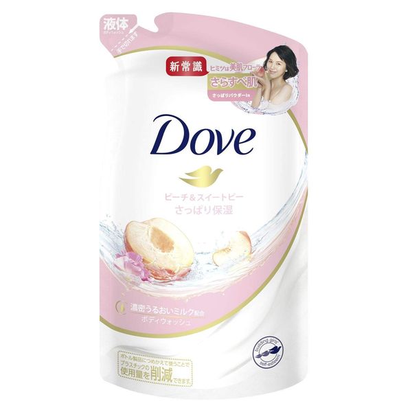 Dove Body Wash, Peach & Sweet Pea, Refill, 12.7 oz (360 g) x 5 Packs