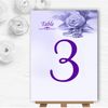 Lilac and Purple Rose Ring Personalised Wedding Table Number Name Cards