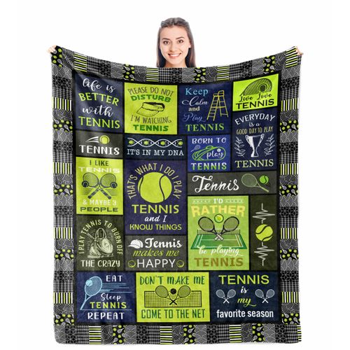 Tennis Gifts, Best Tennis Gifts for Men/Boys, Unique Valentine Tennis Gifts Women/Girls, Funny Tennis Gift Ideas, Gifts for Tennis Players/Lover, Tennis Themed Gifts, Tennis Coach Blanket 50'' x 60''