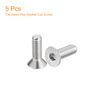 sourcing map 5/16-18x1" Flat Countersunk Head Socket Cap Screws, 5Pcs 304 Stainless Steel Hex Socket Flat Head Screws, Full Thread, Countersunk Bolts
