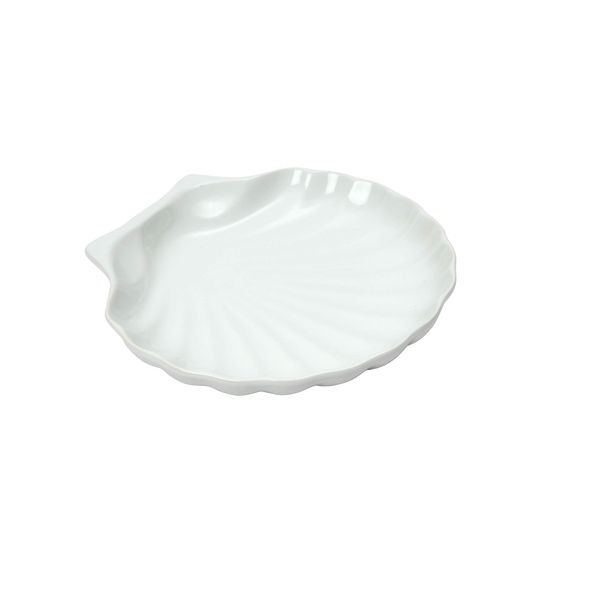 Dexam Shell Dish-White 23cm, Porcelain