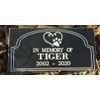 3"x 6" Custom Engraved Pet Memorial, Grave  Marker, Name & Date non Granite 